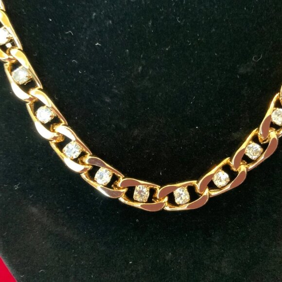 Camrose & Kross JBK Jacqueline Kennedy Gold-Tone Crystal Link Necklace&Bracelet - Picture 3 of 10